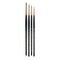 Da Vinci Maestro Kolinsky Brushes - Set of 4, Series 11 Full Belly Round, Short Handle